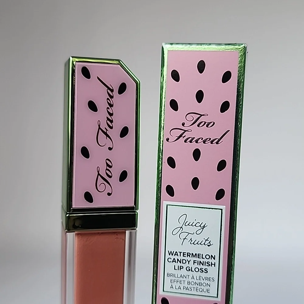 Too Faced Juicy Fruits Watermelon Candy Finish Lip Gloss - A Melon Reasons - Picture 3 of 8